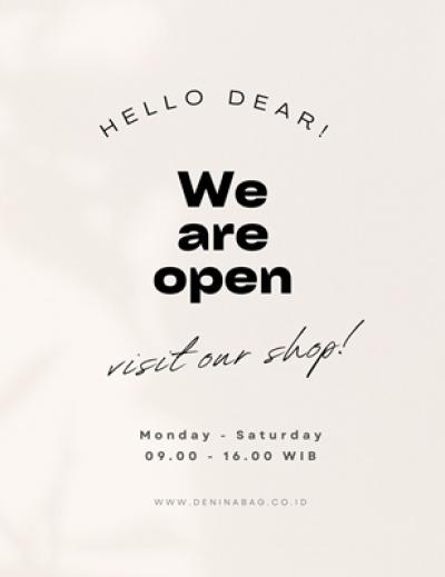 we are open
